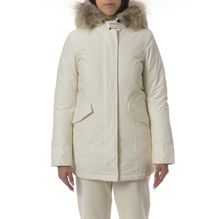 Arctic Parka in Ramar Cloth con pelliccia removibile Woolrich