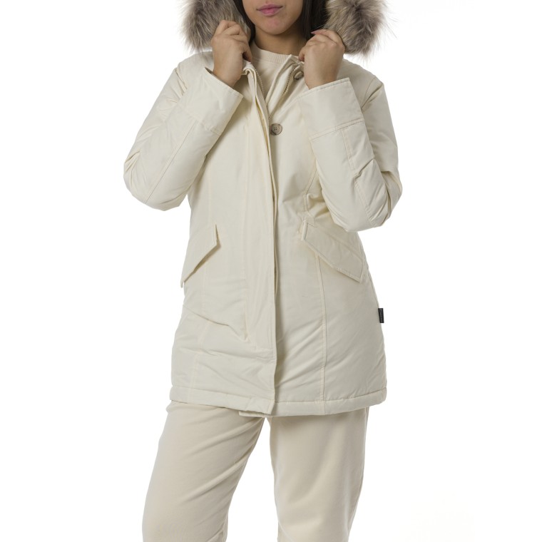 Arctic Parka in Ramar Cloth con pelliccia removibile Woolrich