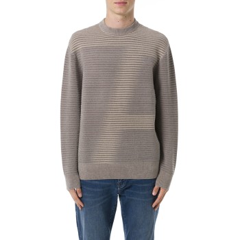 Maglione girocollo a costine Armani Exchange 