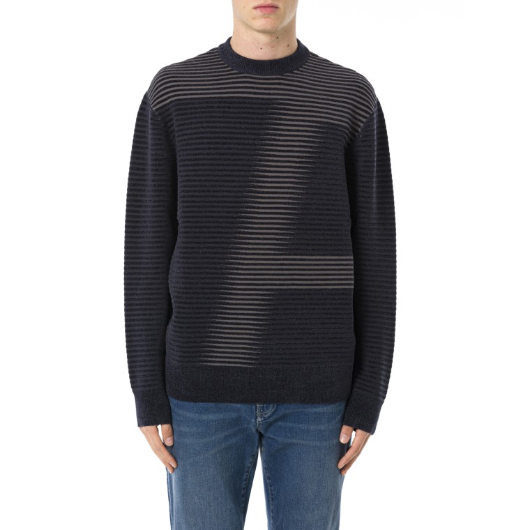 Maglione girocollo a costine Armani Exchange