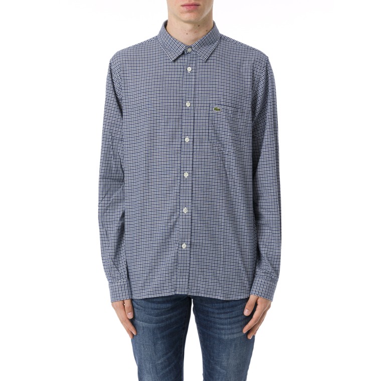 Camicia in flanella di cotone regular fit Lacoste