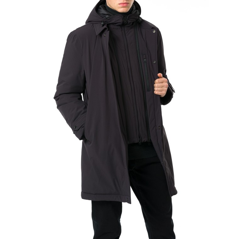 Cappotto 2 in 1 in nylon elasticizzato Woolrich