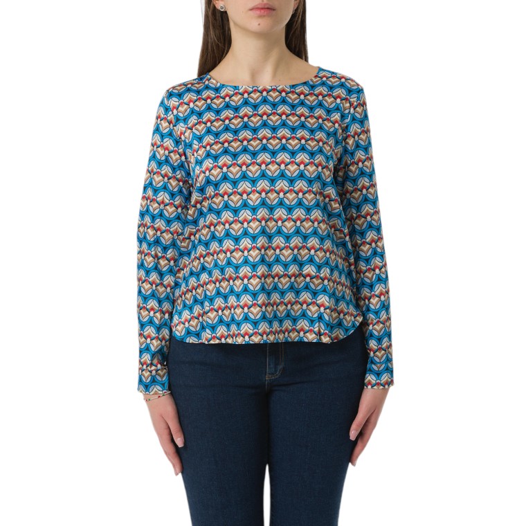 Blusa in twill stampato Emme Marella