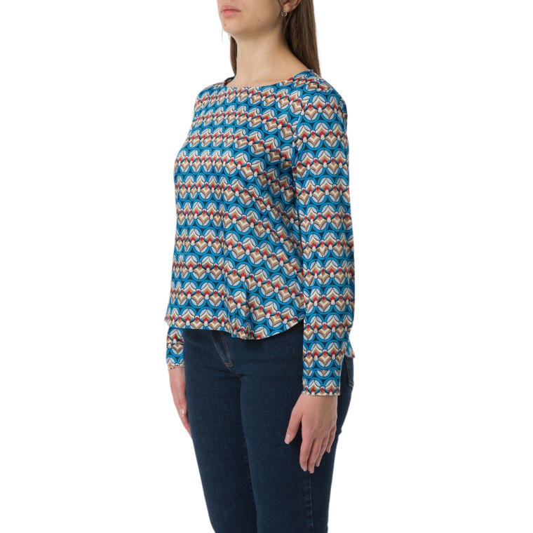 Blusa in twill stampato Emme Marella