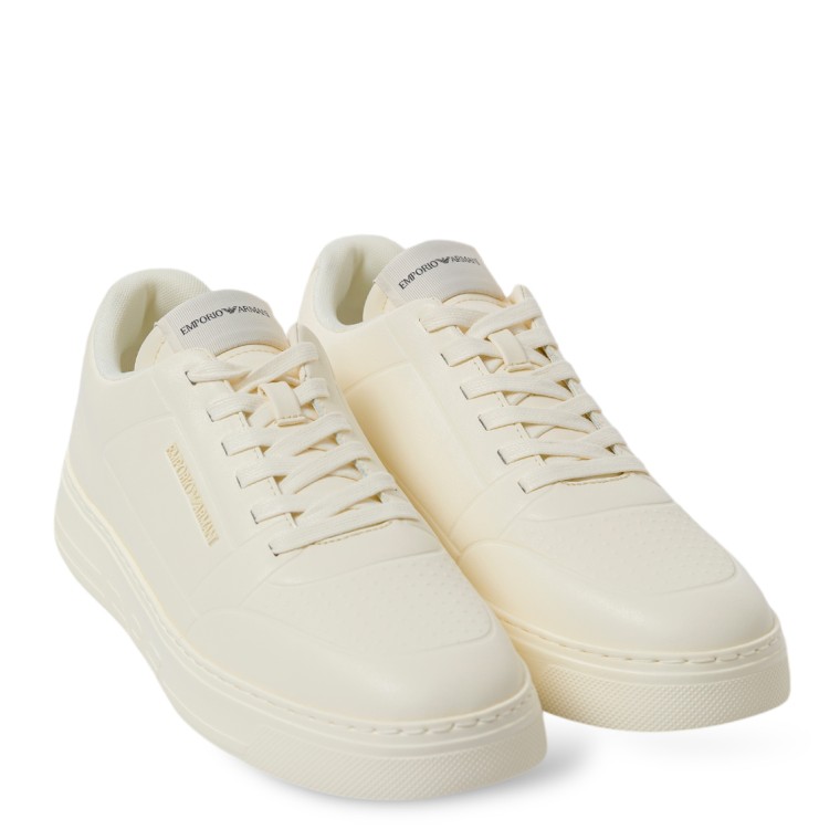 Sneakers in pelle con logo Emporio Armani