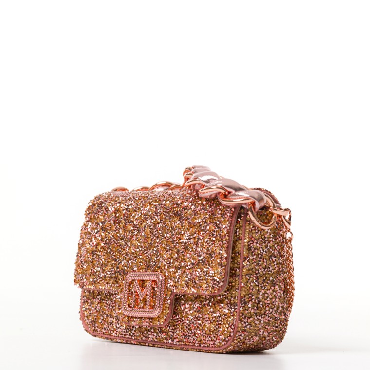 Minibag con logo e strass Marella