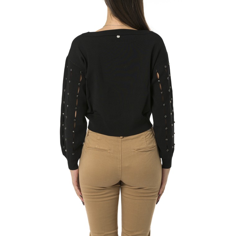 Maglia cut out con strass Liu Jo