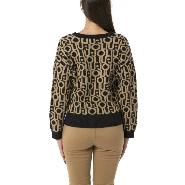 Maglia con logo jacquard Liu Jo