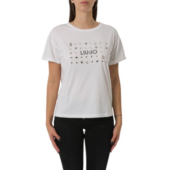 T-shirt con applicazioni Liu Jo