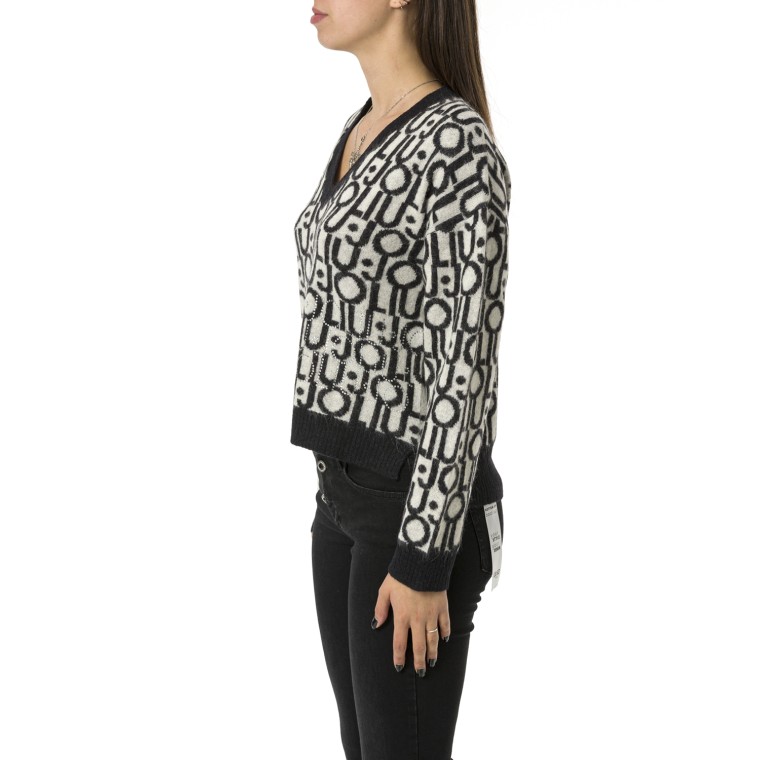 Maglia con logo jacquard Liu Jo