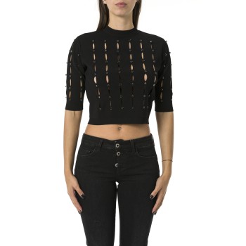 Maglia cut out con strass Liu Jo