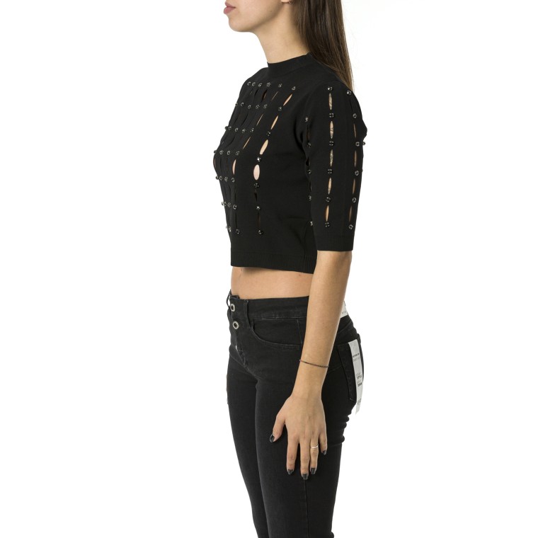 Maglia cut out con strass Liu Jo