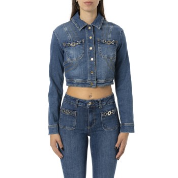 Giubbino in denim con catene Liu Jo