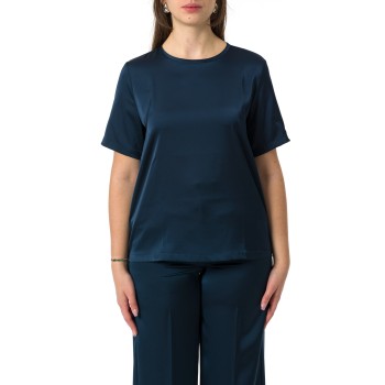 Blusa in raso fluido i Blues