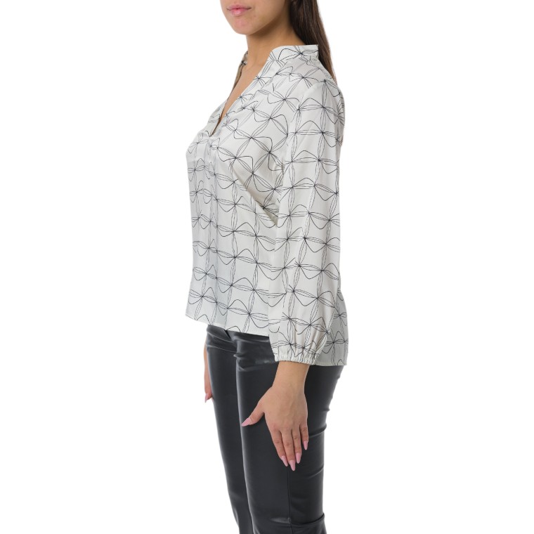 Blusa in twill a fantasia Emme Marella