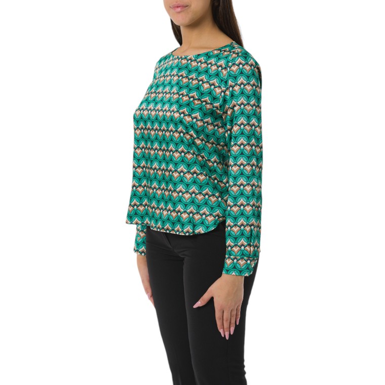 Blusa in twill stampato Emme Marella