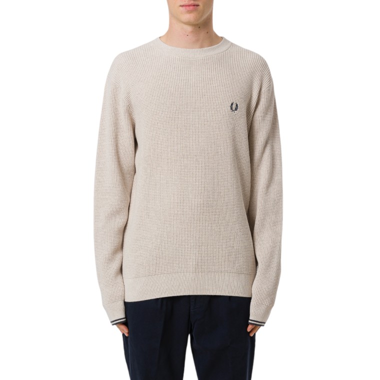 Maglione con lavorazione goffrata Fred Perry