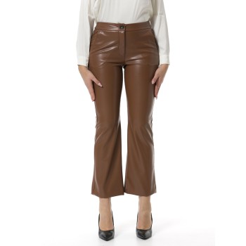 Pantaloni flare in jersey spalmato Marella