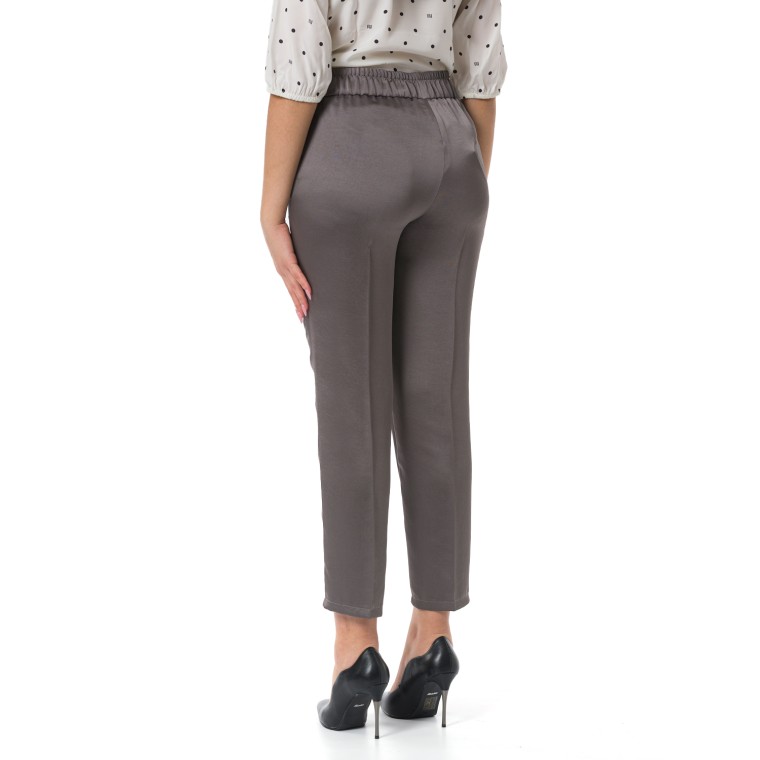 Pantaloni in raso Emme Marella con vita elastica