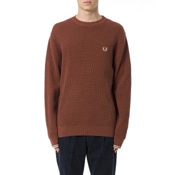 Maglione con lavorazione goffrata Fred Perry