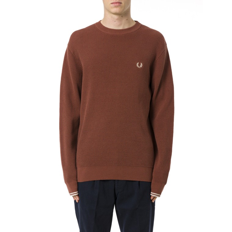 Maglione con lavorazione goffrata Fred Perry