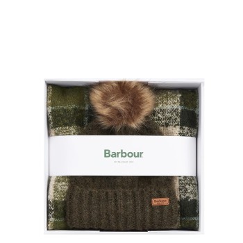 Set berretto e sciarpa tartan Saltburn Barbour