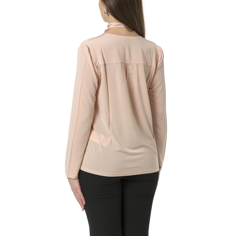 Blusa con nastro e fiore Marella