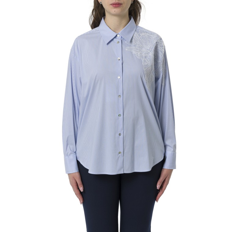 Camicia over Emme Marella con fiore in pizzo