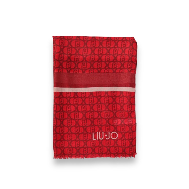 Sciarpa Liu Jo in viscosa con logo jacquard