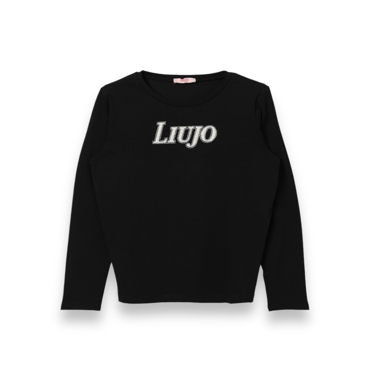 T-shirt Liu Jo Kids in cotone con logo di strass