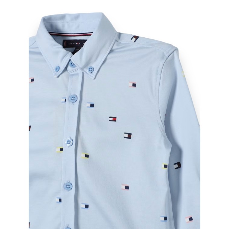 Camicia Tommy Hilfiger con logo all over