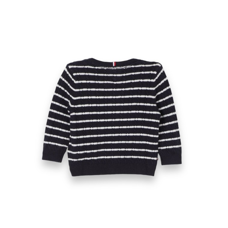 Pullover in maglia intrecciata a righe Tommy Hilfiger