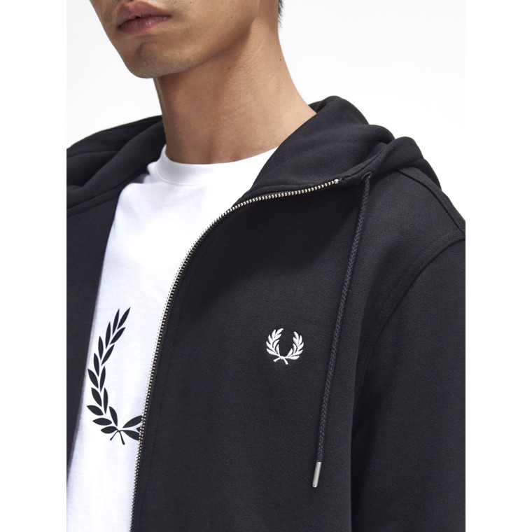 Felpa con cappuccio e zip Fred Perry