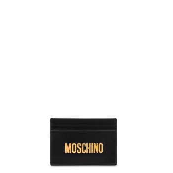 Portacarte Metallic Logo Moschino Couture