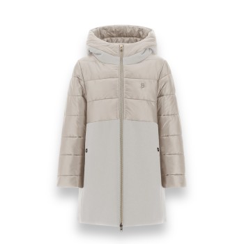 Parka in ecowool e nylon Herno bambina