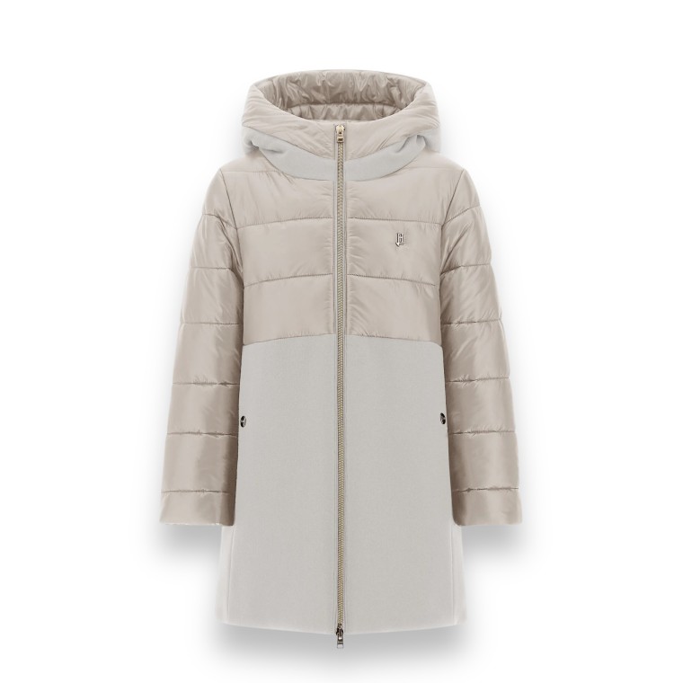 Parka in ecowool e nylon Herno bambina