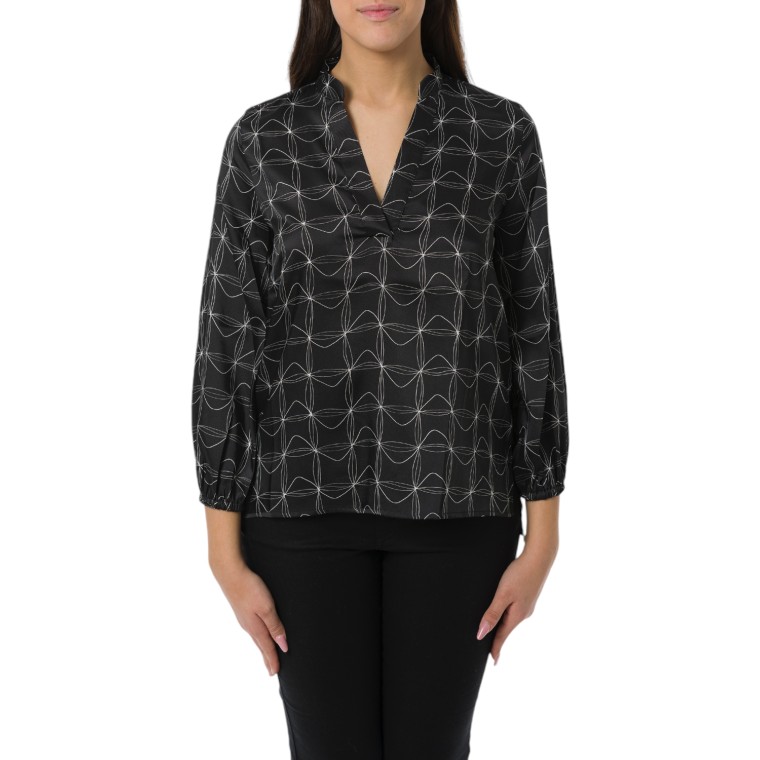 Blusa in twill a fantasia Emme Marella