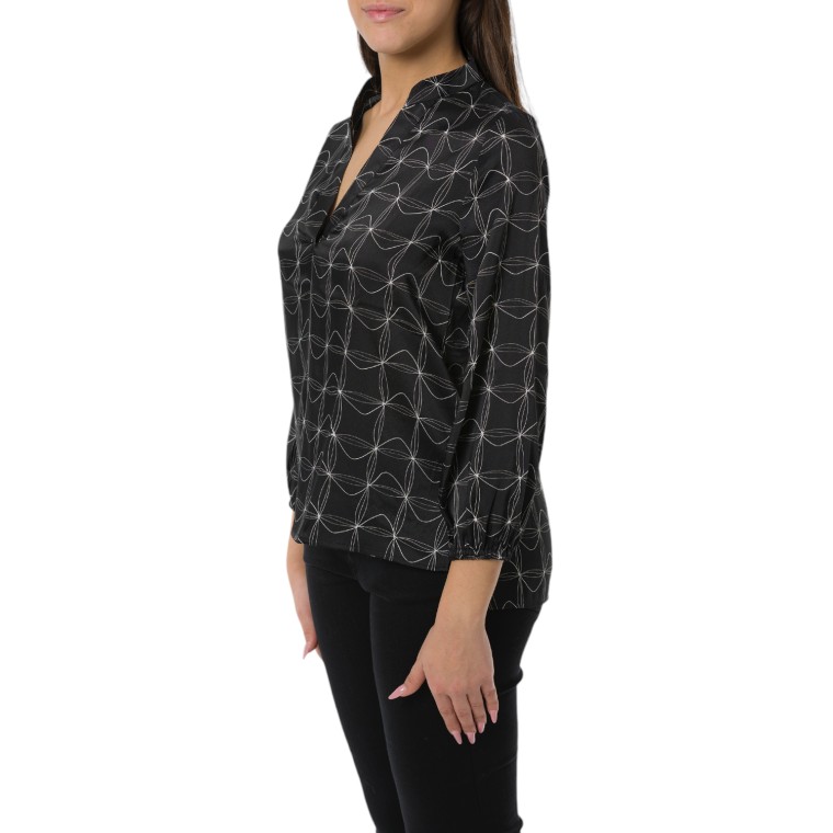 Blusa in twill a fantasia Emme Marella