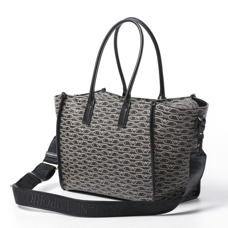 Borsa tote con monogram Emporio Armani