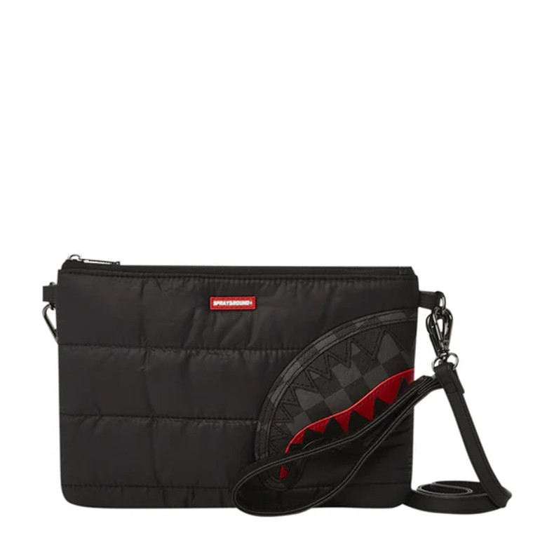 Pochette Sprayground Black Puffer Grey Check