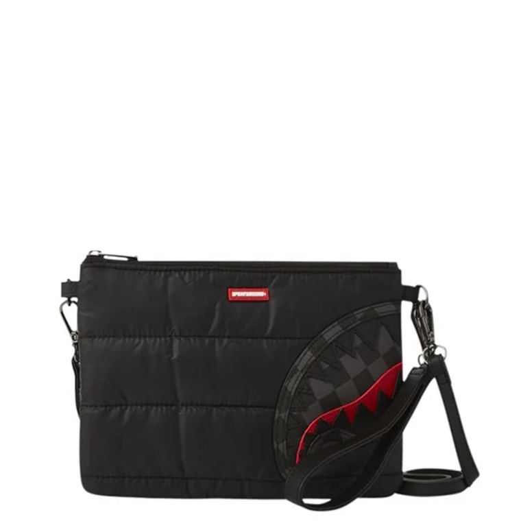 Pochette Sprayground Black Puffer Grey Check