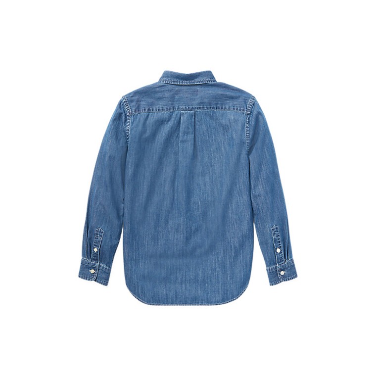 Camicia in chambray di cotone Polo Ralph Lauren Bambino