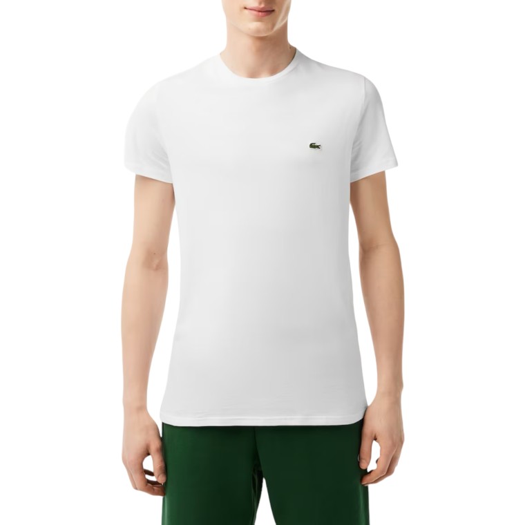 T-shirt girocollo in jersey di cotone Lacoste