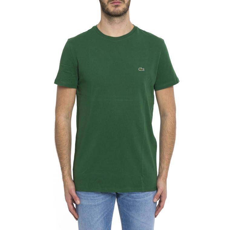 T-shirt a Girocollo in Jersey di cotone Lacoste 