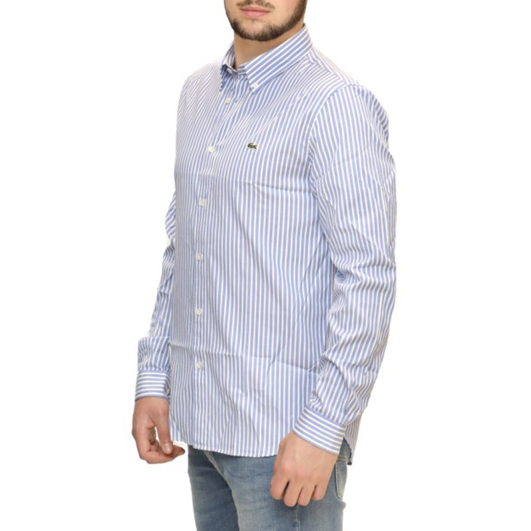 Camicia in Cotone a Righe Lacoste