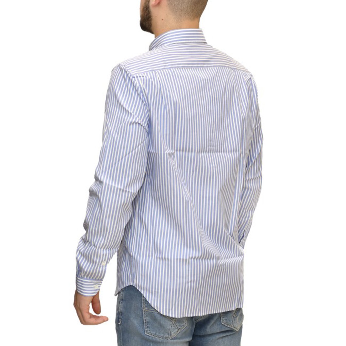 Camicia in Cotone a Righe Lacoste