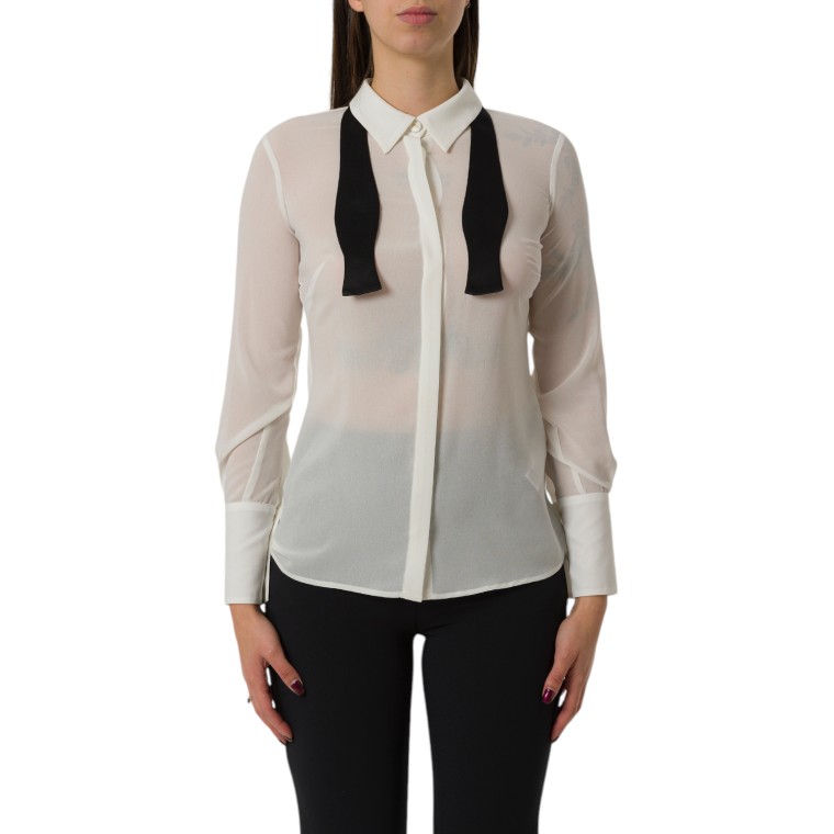 Camicia in georgette con cravattino Elisabetta Franchi