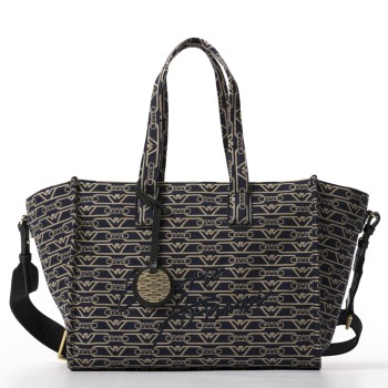 Shopper media stampa monogram all over Emporio Armani