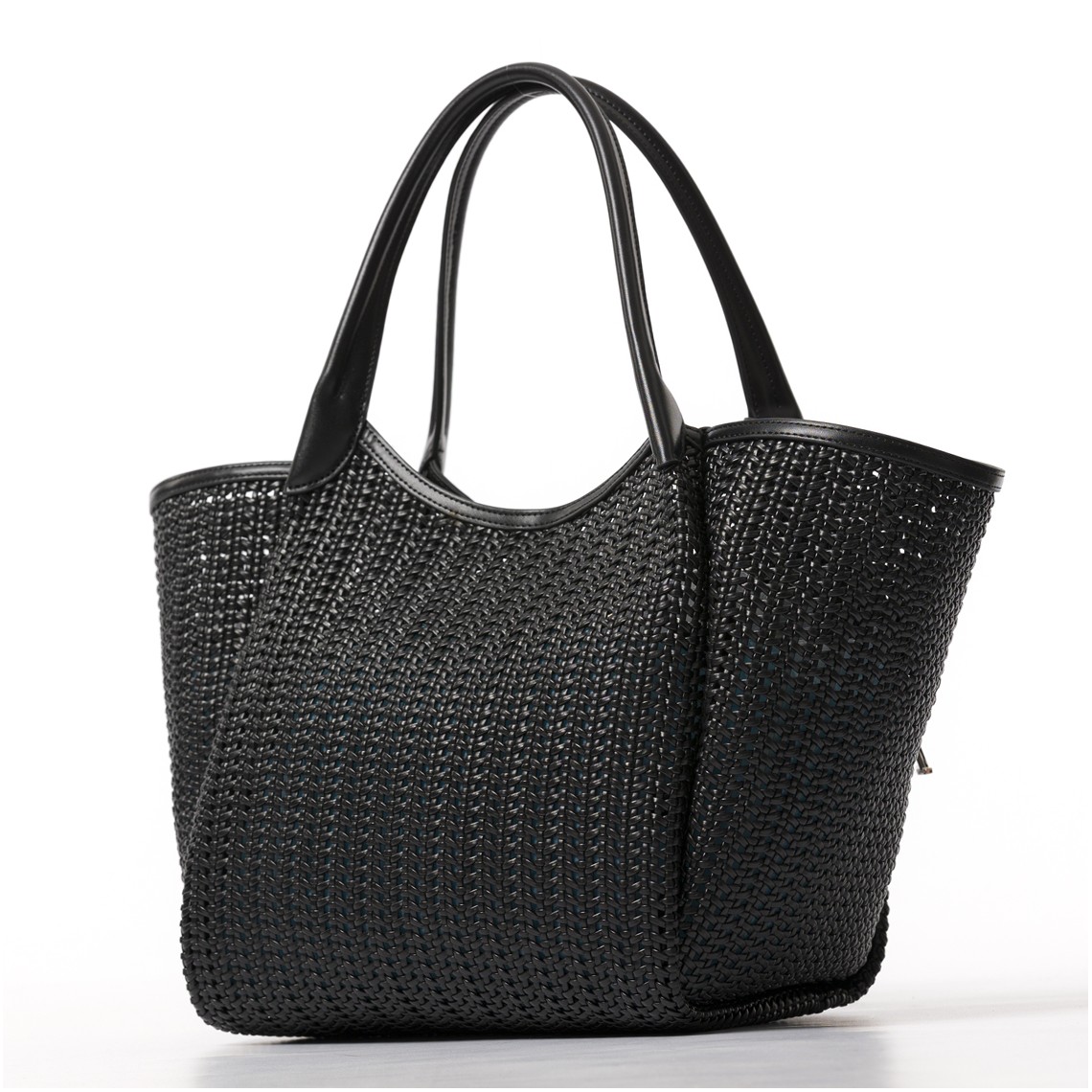 Shopper intrecciata con charm logo  Emporio Armani