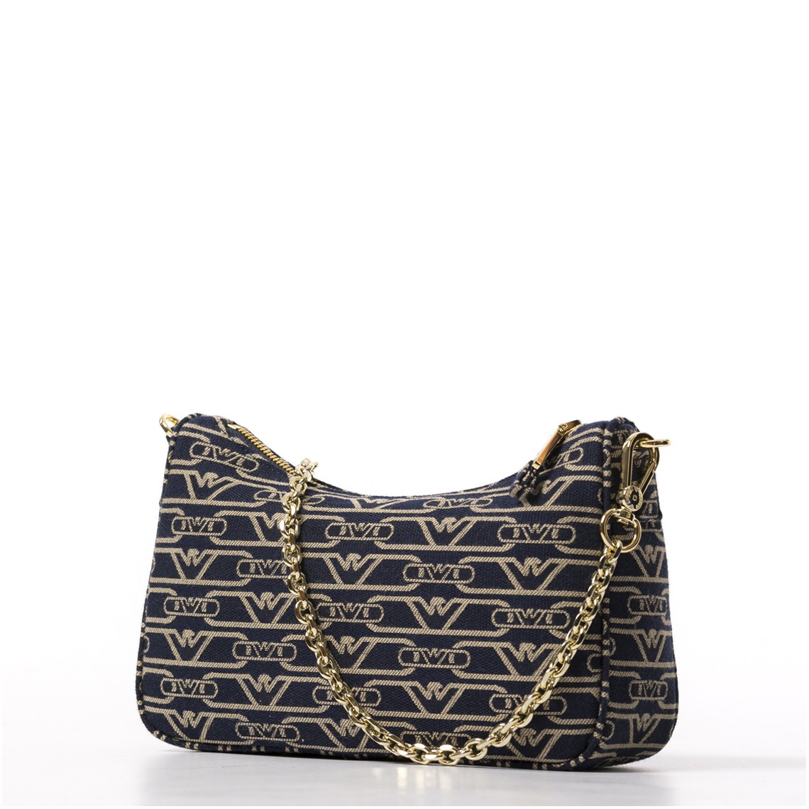 Borsa baguette in canvas jacquard monogram all over Emporio Armani